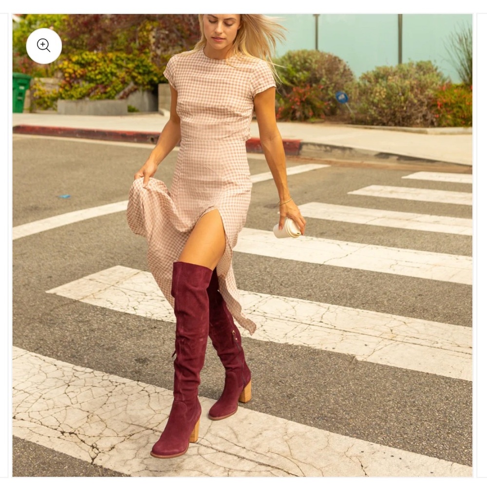 Garnet Over The Knee Boots